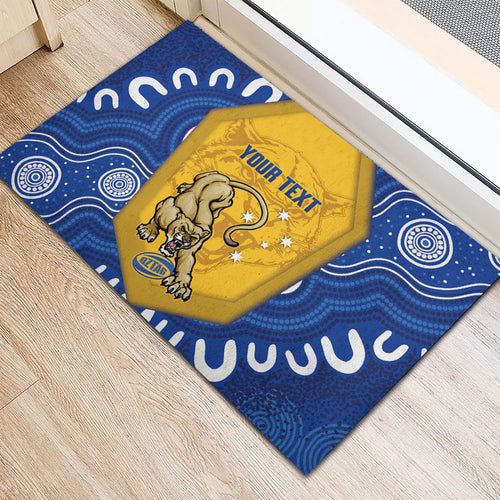 ACT Cougars Oztag Custom Rubber Doormat Australian Capital Territory Indigenous Art