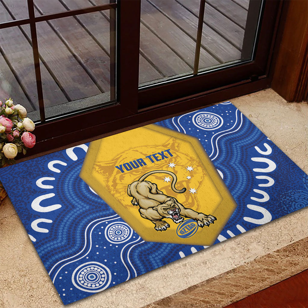 ACT Cougars Oztag Custom Rubber Doormat Australian Capital Territory Indigenous Art