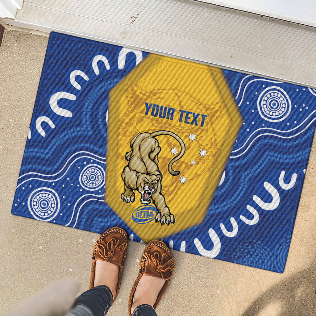 ACT Cougars Oztag Custom Rubber Doormat Australian Capital Territory Indigenous Art