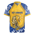ACT Cougars Oztag Custom Rugby Jersey Australian Capital Territory Indigenous Art