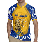 ACT Cougars Oztag Custom Rugby Jersey Australian Capital Territory Indigenous Art