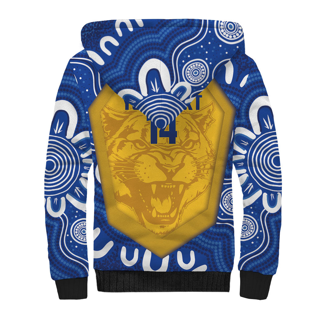 ACT Cougars Oztag Custom Sherpa Hoodie Australian Capital Territory Indigenous Art