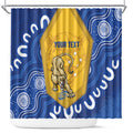 ACT Cougars Oztag Custom Shower Curtain Australian Capital Territory Indigenous Art