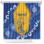 ACT Cougars Oztag Custom Shower Curtain Australian Capital Territory Indigenous Art
