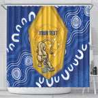 ACT Cougars Oztag Custom Shower Curtain Australian Capital Territory Indigenous Art
