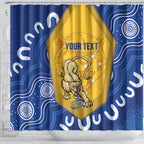 ACT Cougars Oztag Custom Shower Curtain Australian Capital Territory Indigenous Art