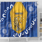 ACT Cougars Oztag Custom Shower Curtain Australian Capital Territory Indigenous Art