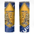 ACT Cougars Oztag Custom Skinny Tumbler Australian Capital Territory Indigenous Art