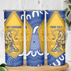 ACT Cougars Oztag Custom Skinny Tumbler Australian Capital Territory Indigenous Art