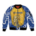 ACT Cougars Oztag Custom Sleeve Zip Bomber Jacket Australian Capital Territory Indigenous Art