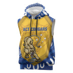 ACT Cougars Oztag Custom Sleeveless Hoodie Australian Capital Territory Indigenous Art
