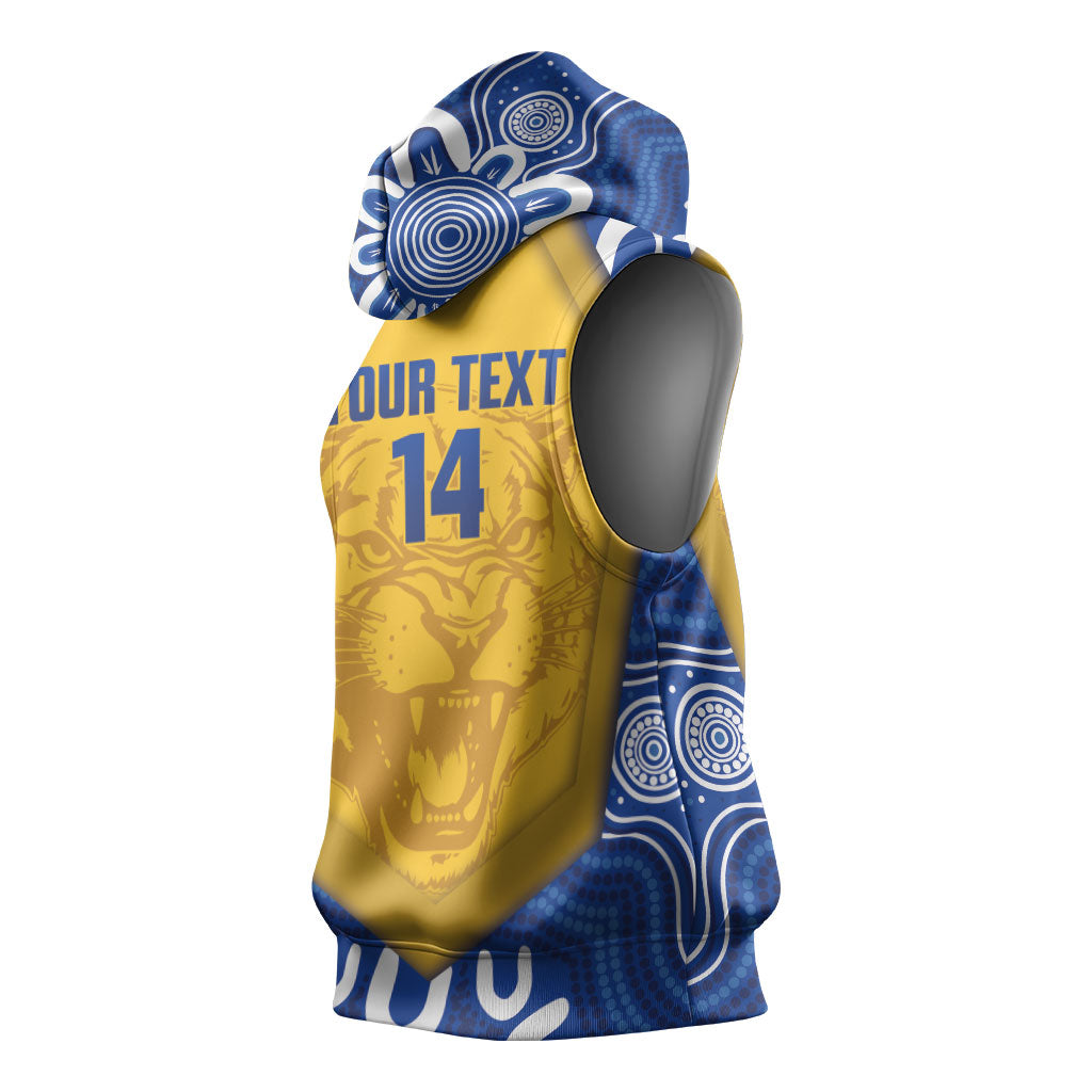 ACT Cougars Oztag Custom Sleeveless Hoodie Australian Capital Territory Indigenous Art