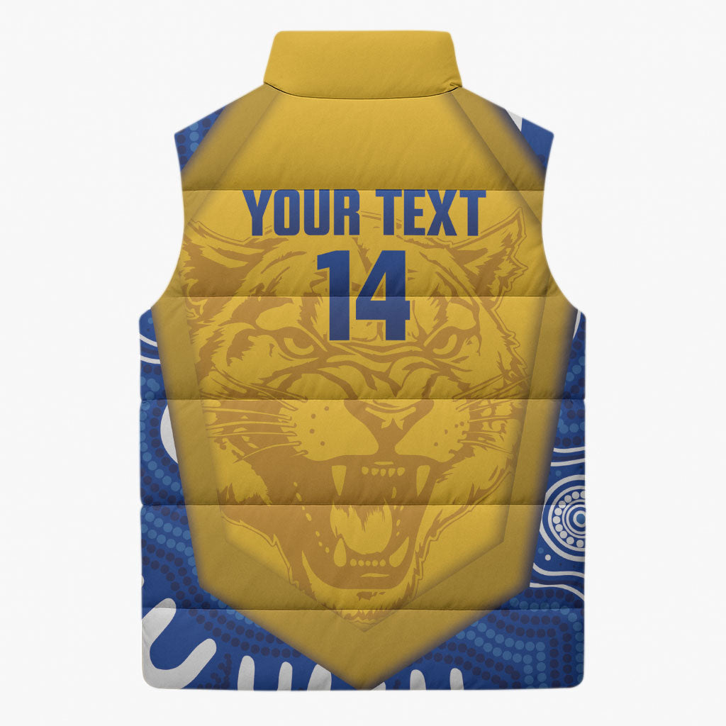 ACT Cougars Oztag Custom Sleeveless Puffer Jacket Australian Capital Territory Indigenous Art