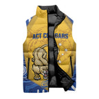 ACT Cougars Oztag Custom Sleeveless Puffer Jacket Australian Capital Territory Indigenous Art