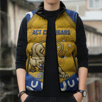 ACT Cougars Oztag Custom Sleeveless Puffer Jacket Australian Capital Territory Indigenous Art