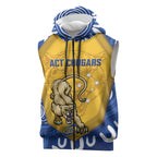 ACT Cougars Oztag Custom Sleeveless Zip Hoodie Australian Capital Territory Indigenous Art