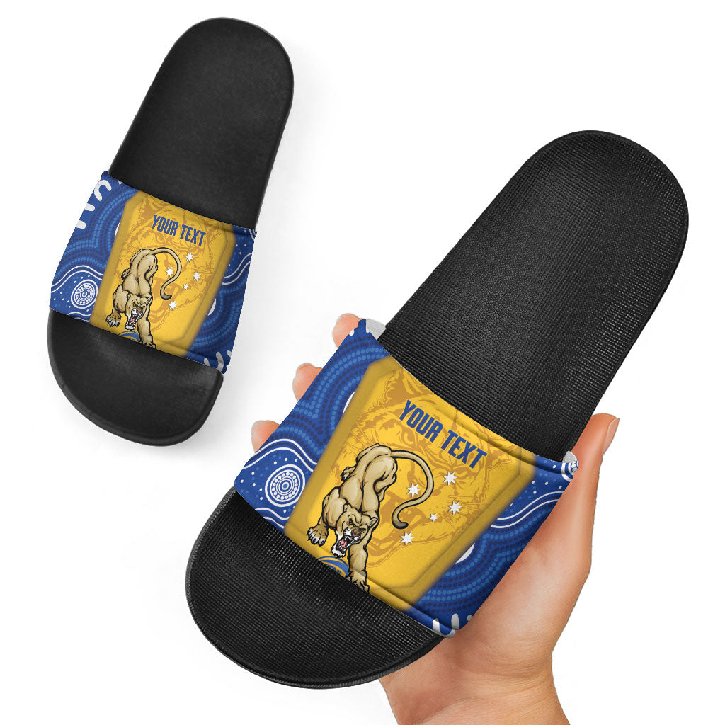 ACT Cougars Oztag Custom Slide Sandals Australian Capital Territory Indigenous Art