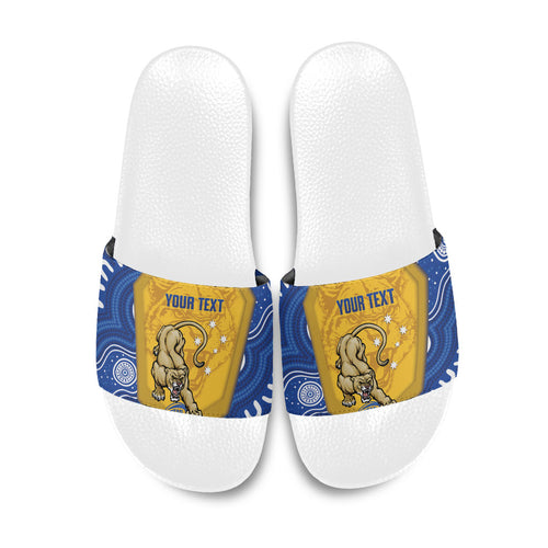 ACT Cougars Oztag Custom Slide Sandals Australian Capital Territory Indigenous Art