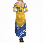 ACT Cougars Oztag Custom Summer Maxi Dress Australian Capital Territory Indigenous Art