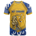ACT Cougars Oztag Custom T Shirt Australian Capital Territory Indigenous Art