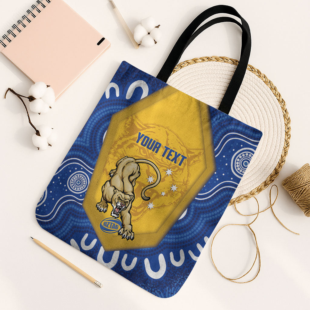 ACT Cougars Oztag Custom Tote Bag Australian Capital Territory Indigenous Art