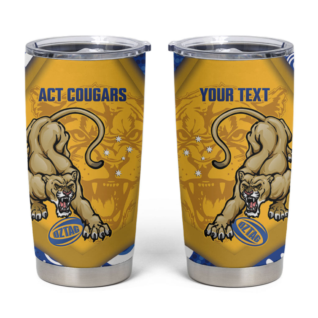 ACT Cougars Oztag Custom Tumbler Cup Australian Capital Territory Indigenous Art