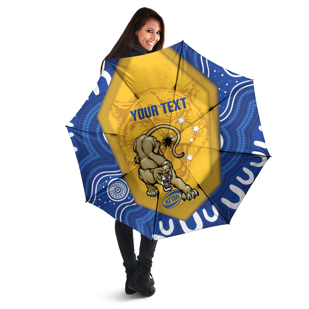 ACT Cougars Oztag Custom Umbrella Australian Capital Territory Indigenous Art
