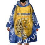 ACT Cougars Oztag Custom Wearable Blanket Hoodie Australian Capital Territory Indigenous Art
