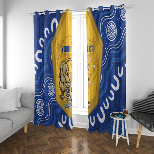 ACT Cougars Oztag Custom Window Curtain Australian Capital Territory Indigenous Art