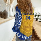 ACT Cougars Oztag Custom Women Casual Shirt Australian Capital Territory Indigenous Art
