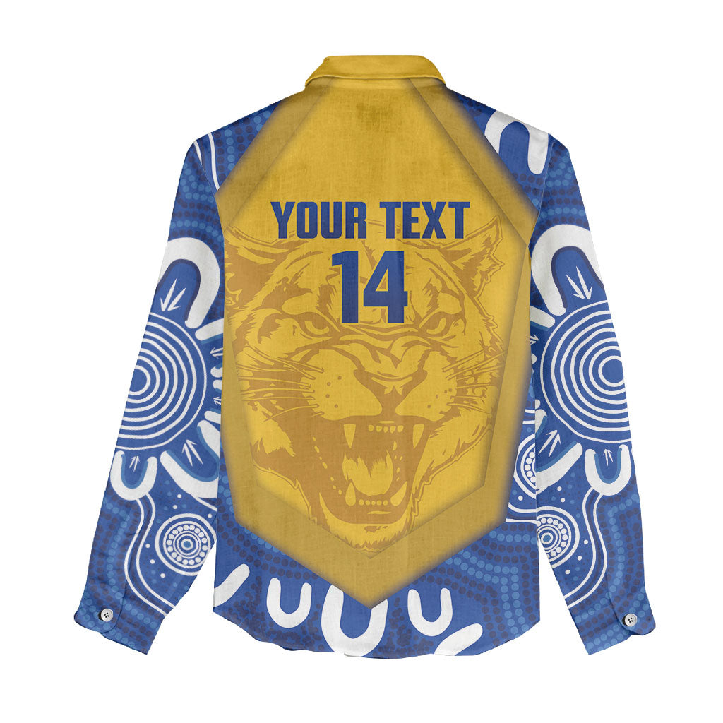 ACT Cougars Oztag Custom Women Casual Shirt Australian Capital Territory Indigenous Art