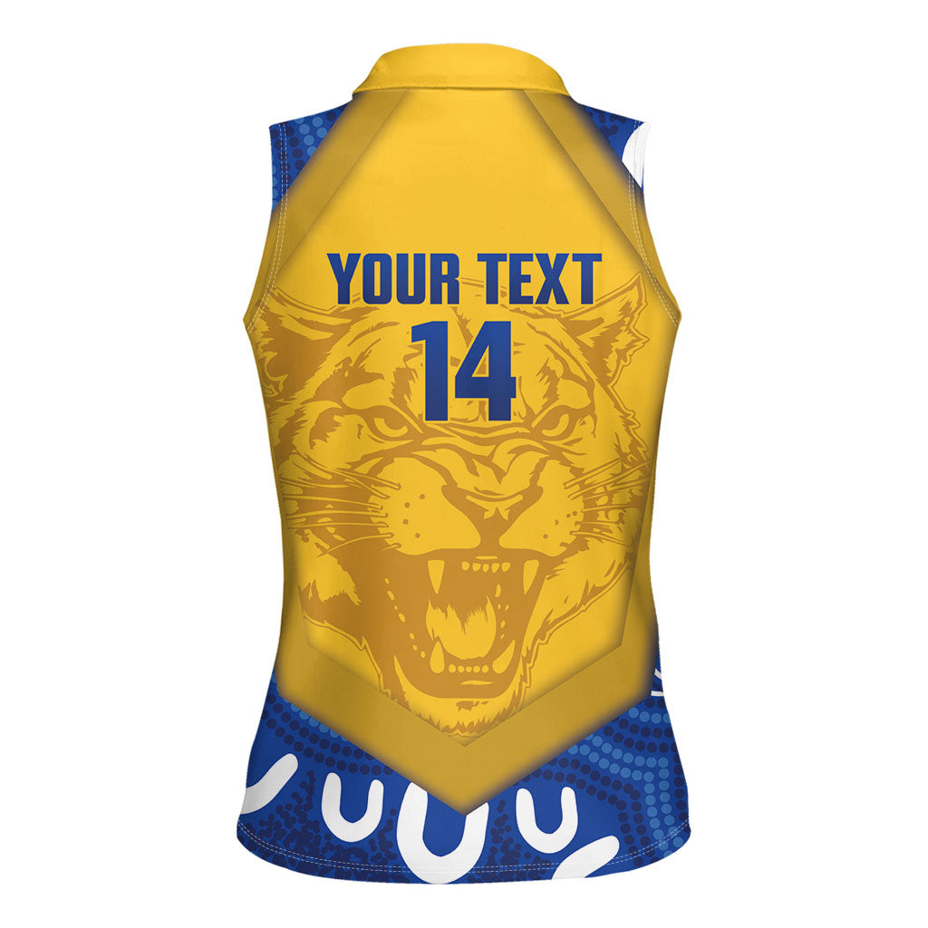 ACT Cougars Oztag Custom Women Sleeveless Polo Shirt Australian Capital Territory Indigenous Art