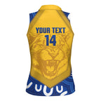 ACT Cougars Oztag Custom Women Sleeveless Polo Shirt Australian Capital Territory Indigenous Art