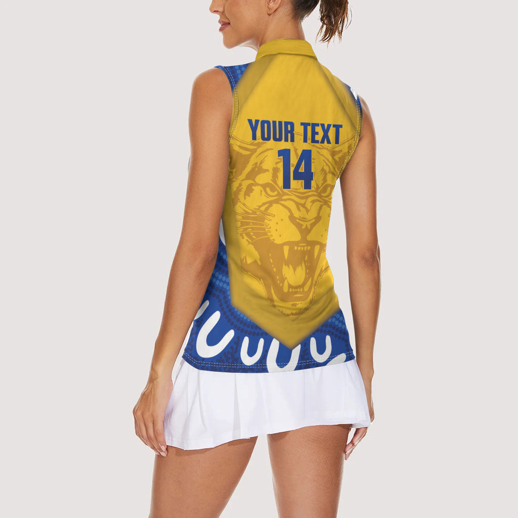 ACT Cougars Oztag Custom Women Sleeveless Polo Shirt Australian Capital Territory Indigenous Art