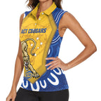 ACT Cougars Oztag Custom Women Sleeveless Polo Shirt Australian Capital Territory Indigenous Art