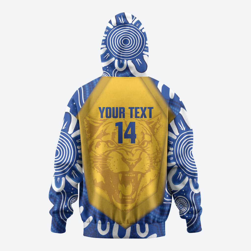 ACT Cougars Oztag Custom Zip Hoodie Australian Capital Territory Indigenous Art