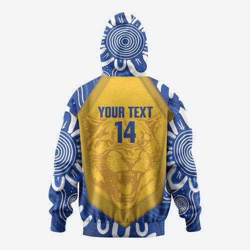 ACT Cougars Oztag Custom Zip Hoodie Australian Capital Territory Indigenous Art