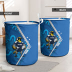 Victoria Oztag Custom Laundry Basket Helmeted Honeyeater Mascot Indigenous Art