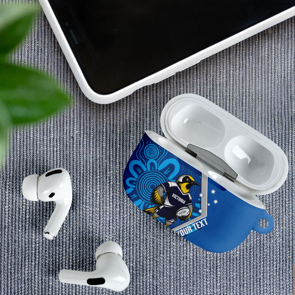 Victoria Oztag Custom AirPods Case Helmeted Honeyeater Mascot Indigenous Art