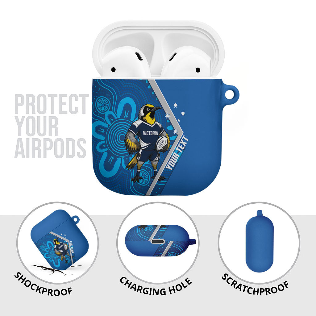 Victoria Oztag Custom AirPods Case Helmeted Honeyeater Mascot Indigenous Art