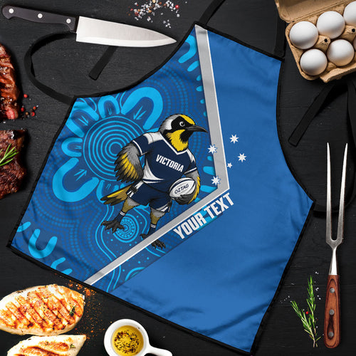 Victoria Oztag Custom Apron Helmeted Honeyeater Mascot Indigenous Art