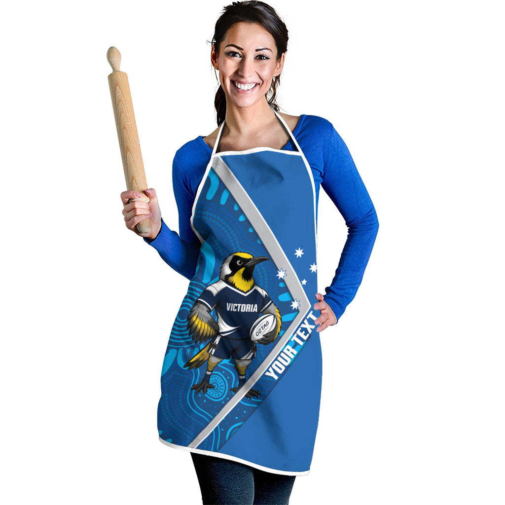 Victoria Oztag Custom Apron Helmeted Honeyeater Mascot Indigenous Art
