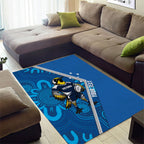 Victoria Oztag Custom Area Rug Helmeted Honeyeater Mascot Indigenous Art