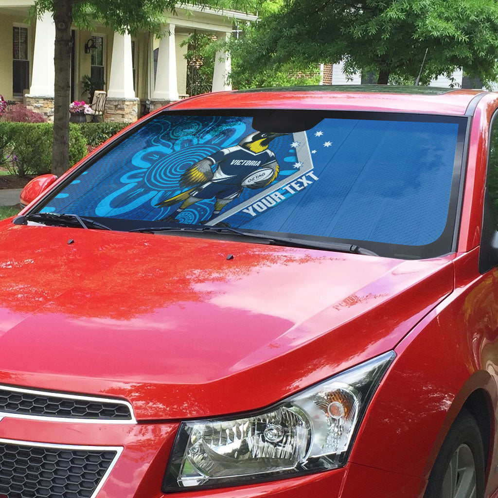 Victoria Oztag Custom Auto Sun Shade Helmeted Honeyeater Mascot Indigenous Art