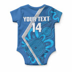 Victoria Oztag Custom Baby Onesie Helmeted Honeyeater Mascot Indigenous Art