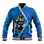 Victoria Oztag Custom Baseball Jacket Helmeted Honeyeater Mascot Indigenous Art