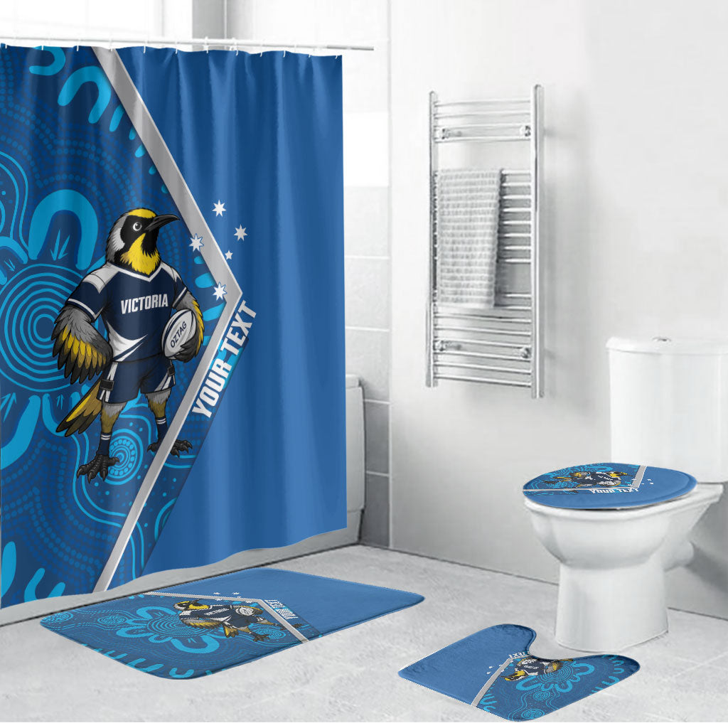 Victoria Oztag Custom Bathroom Set Helmeted Honeyeater Mascot Indigenous Art