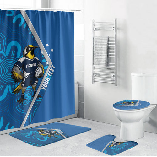 Victoria Oztag Custom Bathroom Set Helmeted Honeyeater Mascot Indigenous Art
