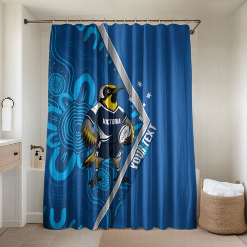 Victoria Oztag Custom Bathroom Set Helmeted Honeyeater Mascot Indigenous Art
