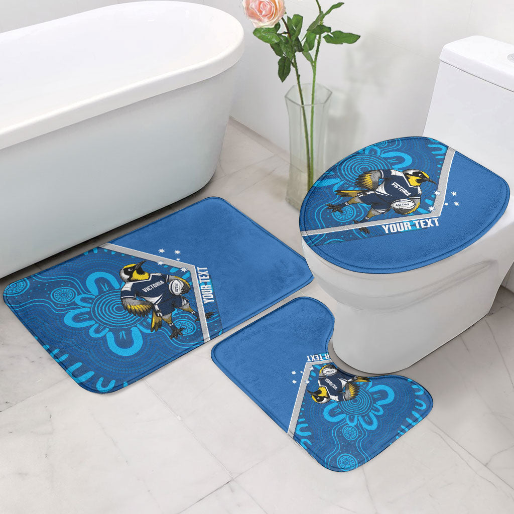 Victoria Oztag Custom Bathroom Set Helmeted Honeyeater Mascot Indigenous Art